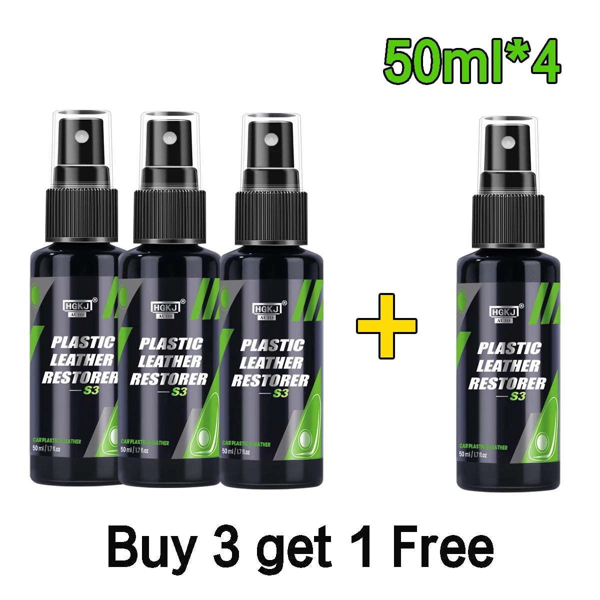 Car Plastic Leather Restorer Spray Polish Cleaner.