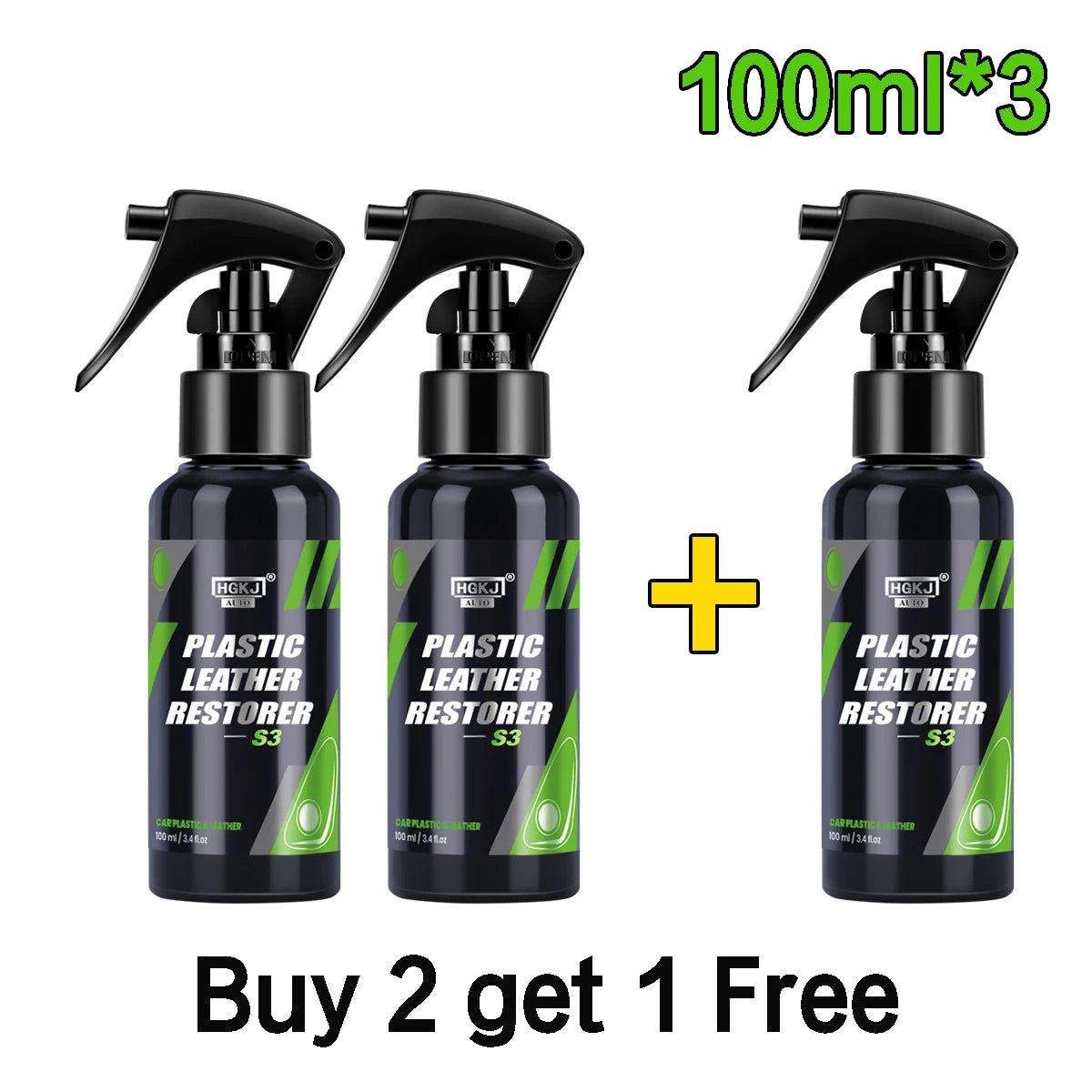 Car Plastic Leather Restorer Spray Polish Cleaner.