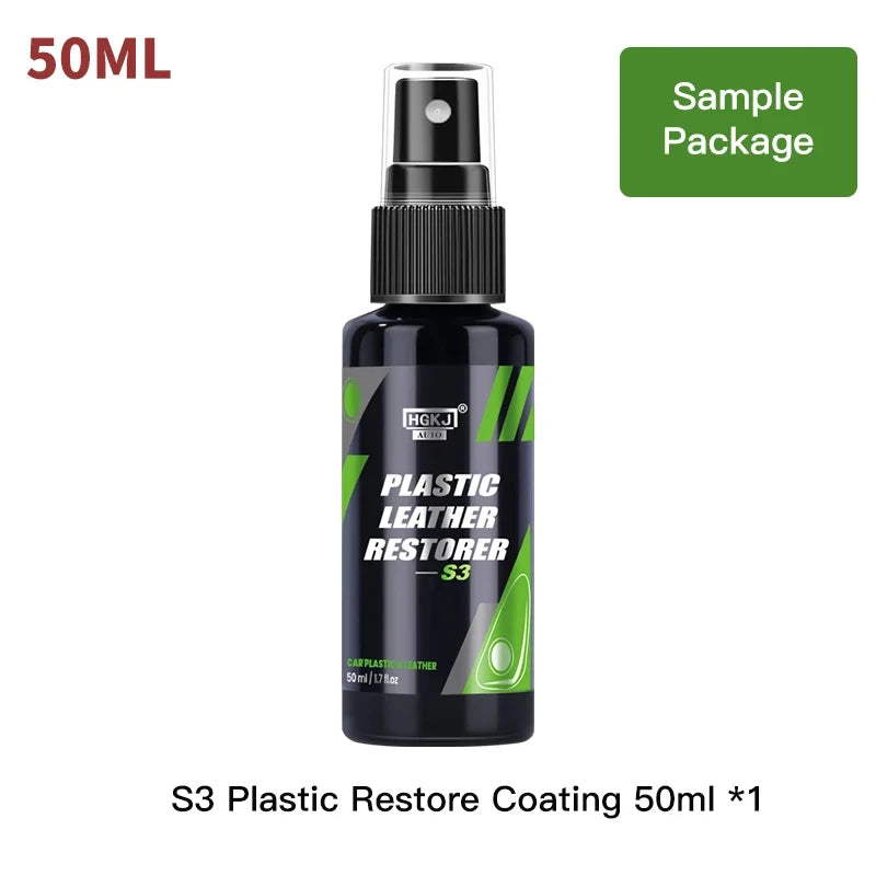 Car Plastic Leather Restorer Spray Polish Cleaner.