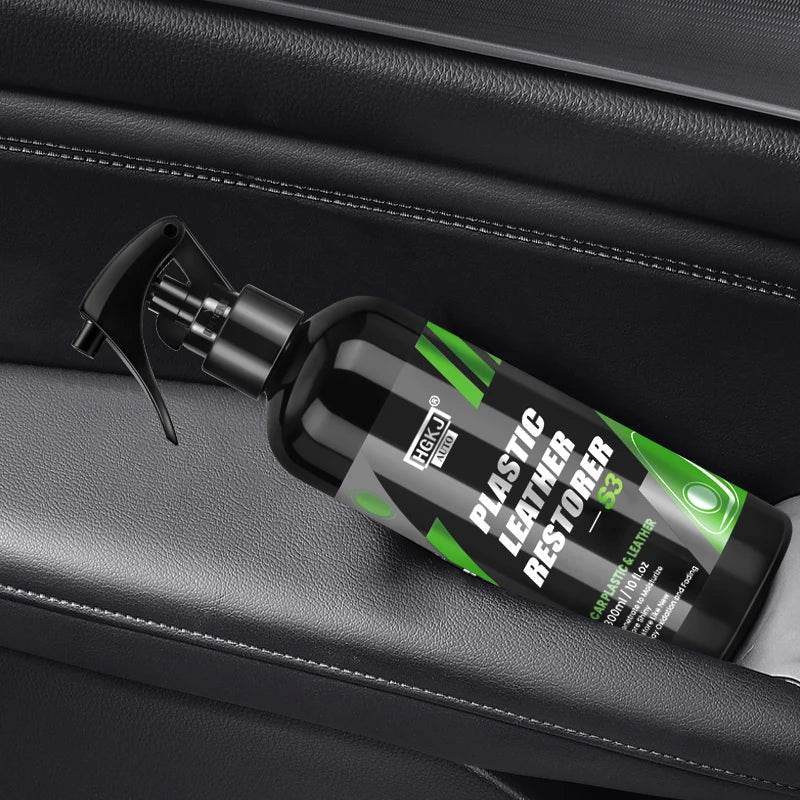 Car Plastic Leather Restorer Spray Polish Cleaner.