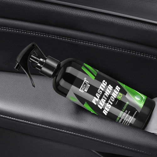 Car Plastic Leather Restorer Spray Polish Cleaner.